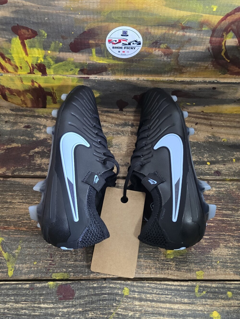 Nike Legend 10 Elite FG Black Light Blue DV4328-003 Men sz 5.5‎ (women sz 7) New - Picture 4 of 8